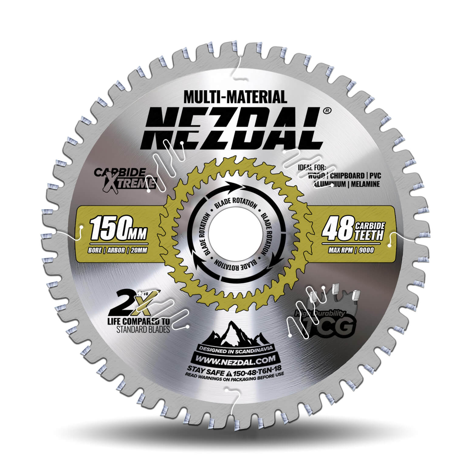 150mm | 48T | Multi-Material | Fine Finish