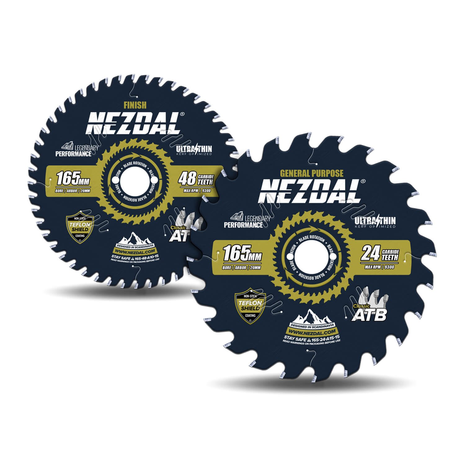 165mm Duo | 24, 48T | General Purpose, Finish | Ultra Thin 1,5mm Kerf