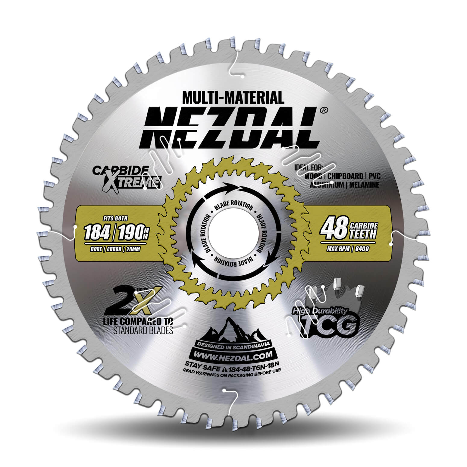 184mm | 48T | Multi-Material | Fine Finish | 30mm Arbor