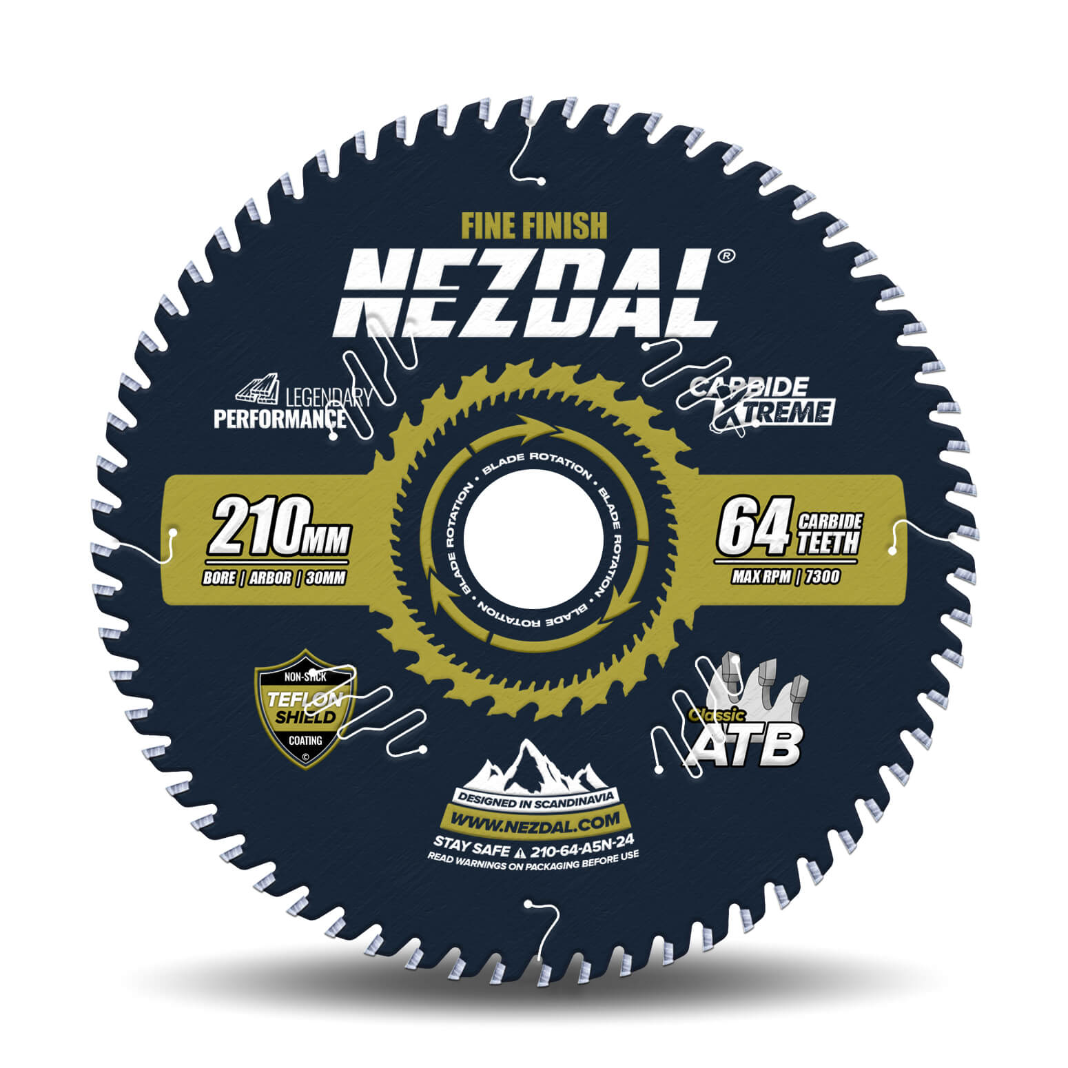 210mm | 64T | Fine Finish | Wood | Miter Saw