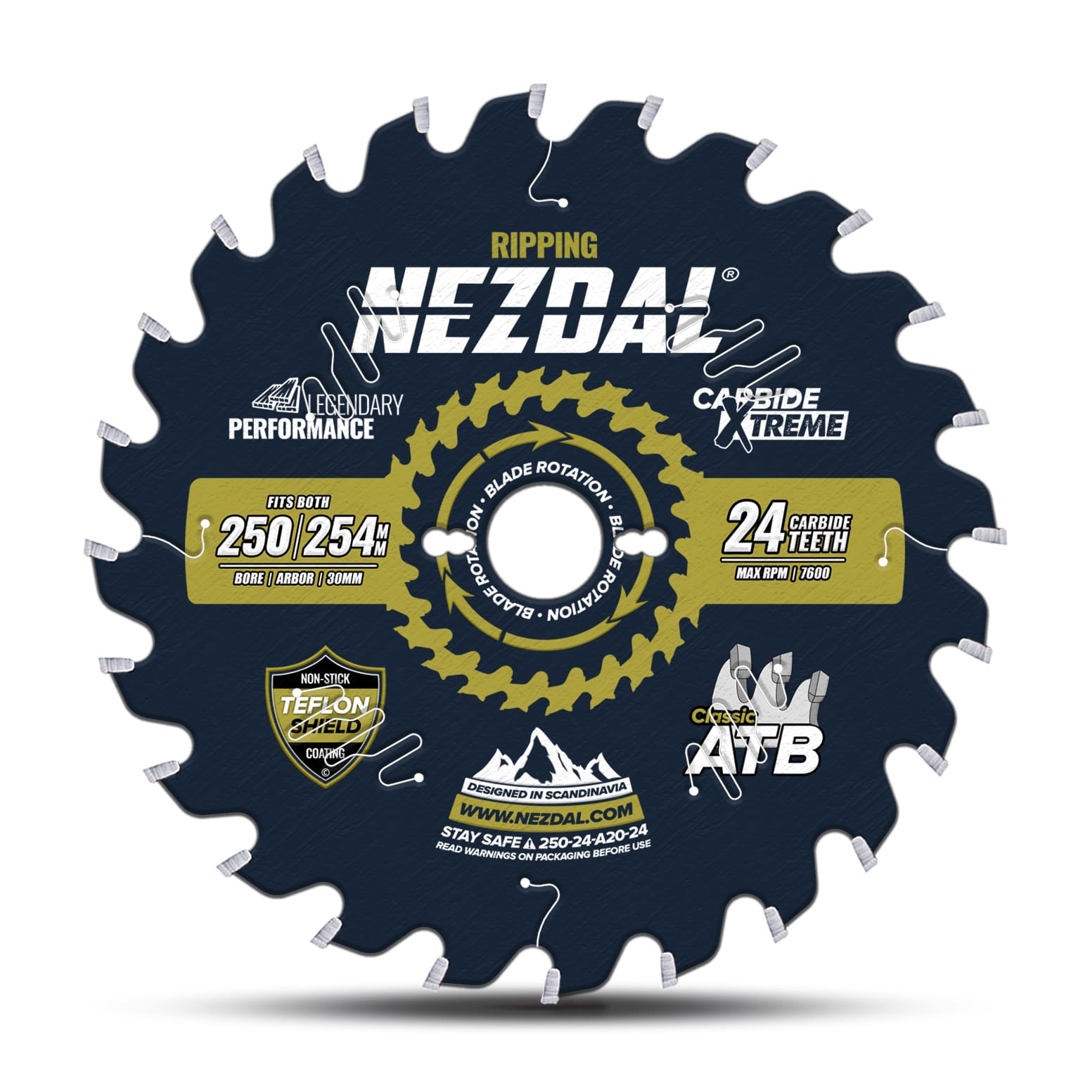 250/254mm | 24T | Ripping | Wood | 2,4mm Kerf | Table Saw