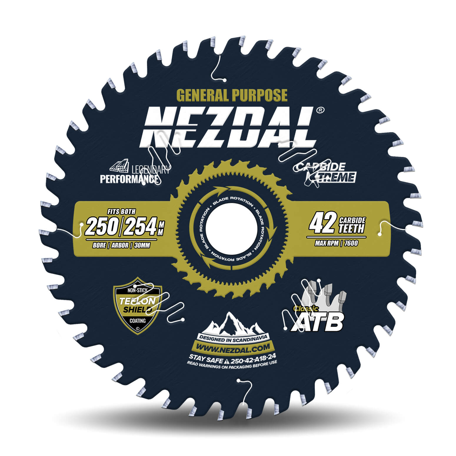 250/254mm | 42T | General Purpose | Wood | 2,4mm Kerf