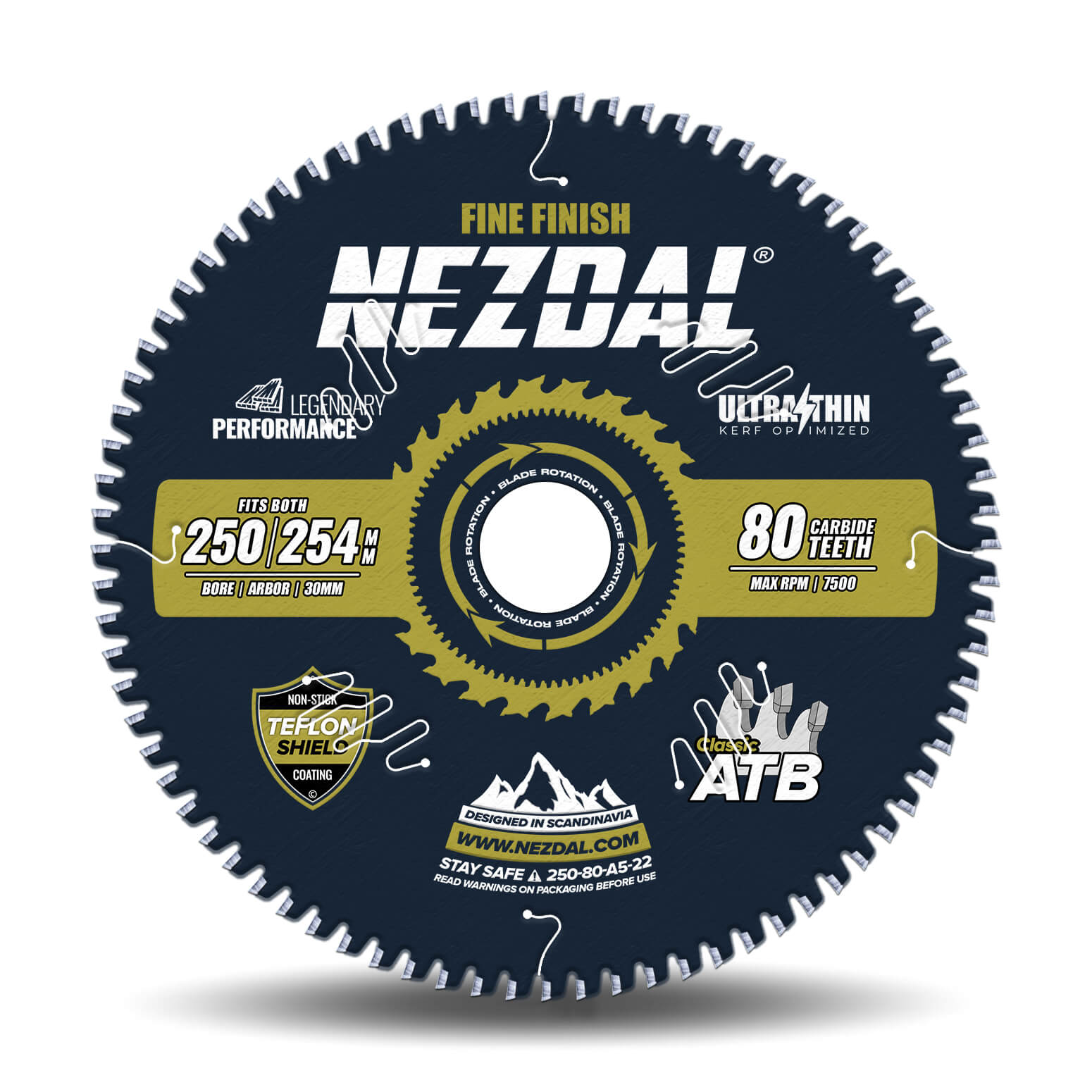 250/254mm | 80T | Fine Finish | Wood | Ultra Thin Kerf | Ideal for battery saws