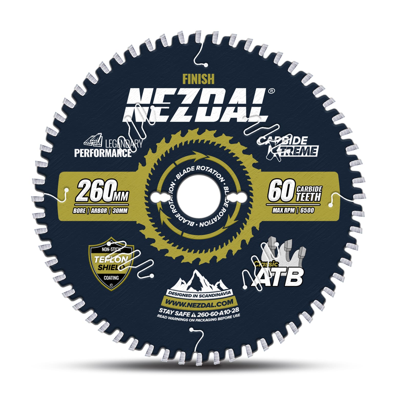 260mm | 60T | Finish | Wood