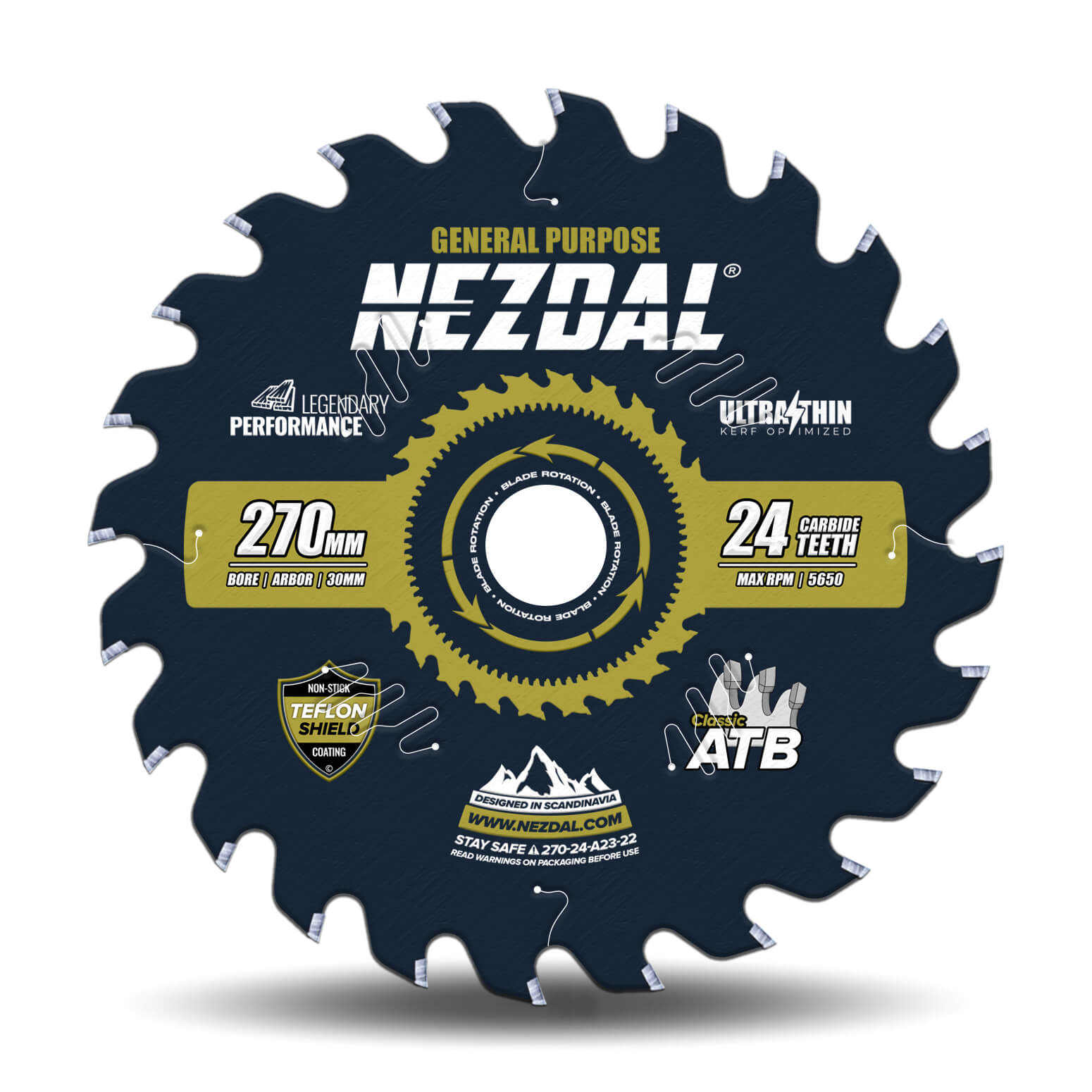 270mm | 24T | General Purpose | Wood | Ultra Thin Kerf | Ideal for battery saws