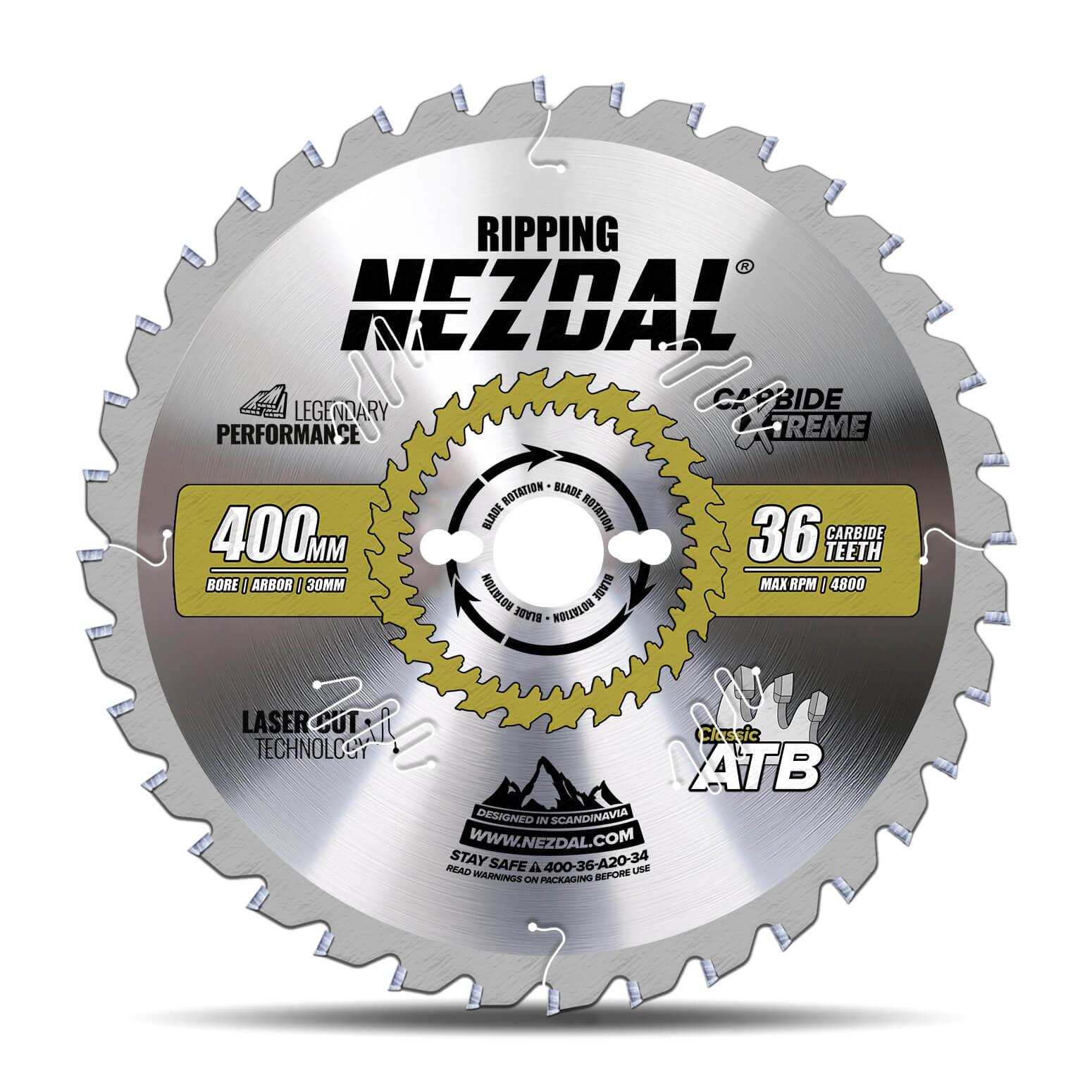 400mm | 36T | Ripping, General Purpose | Wood