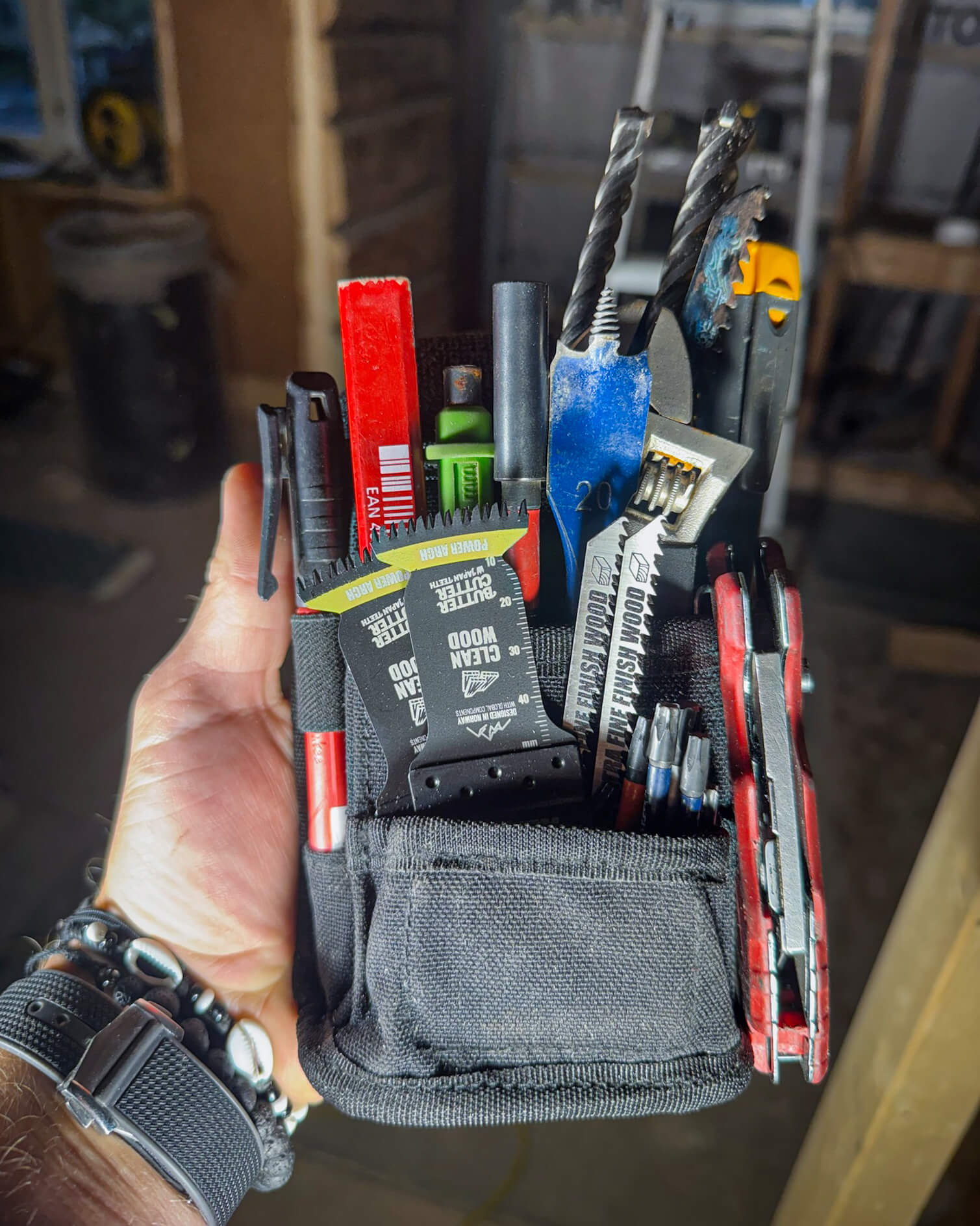MultiGuard | Safe storage for drill bits, multi-tool blades, jig saw blades, and more | With belt clip