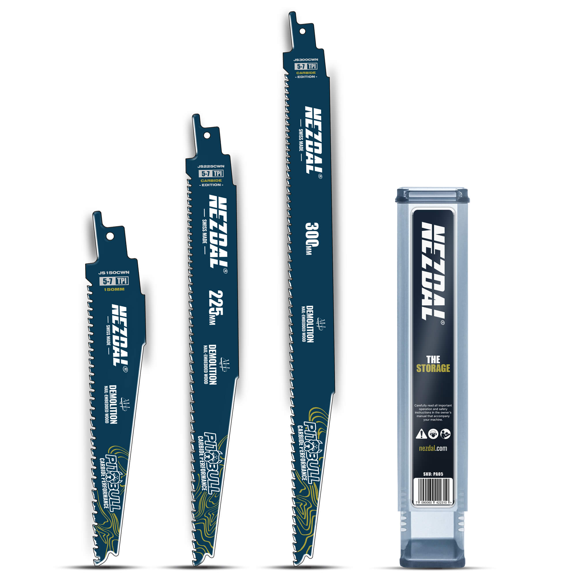 Demolition | Wood & Metal | 50X Life | Carbide Performance | 3 pcs | Incl. storage box