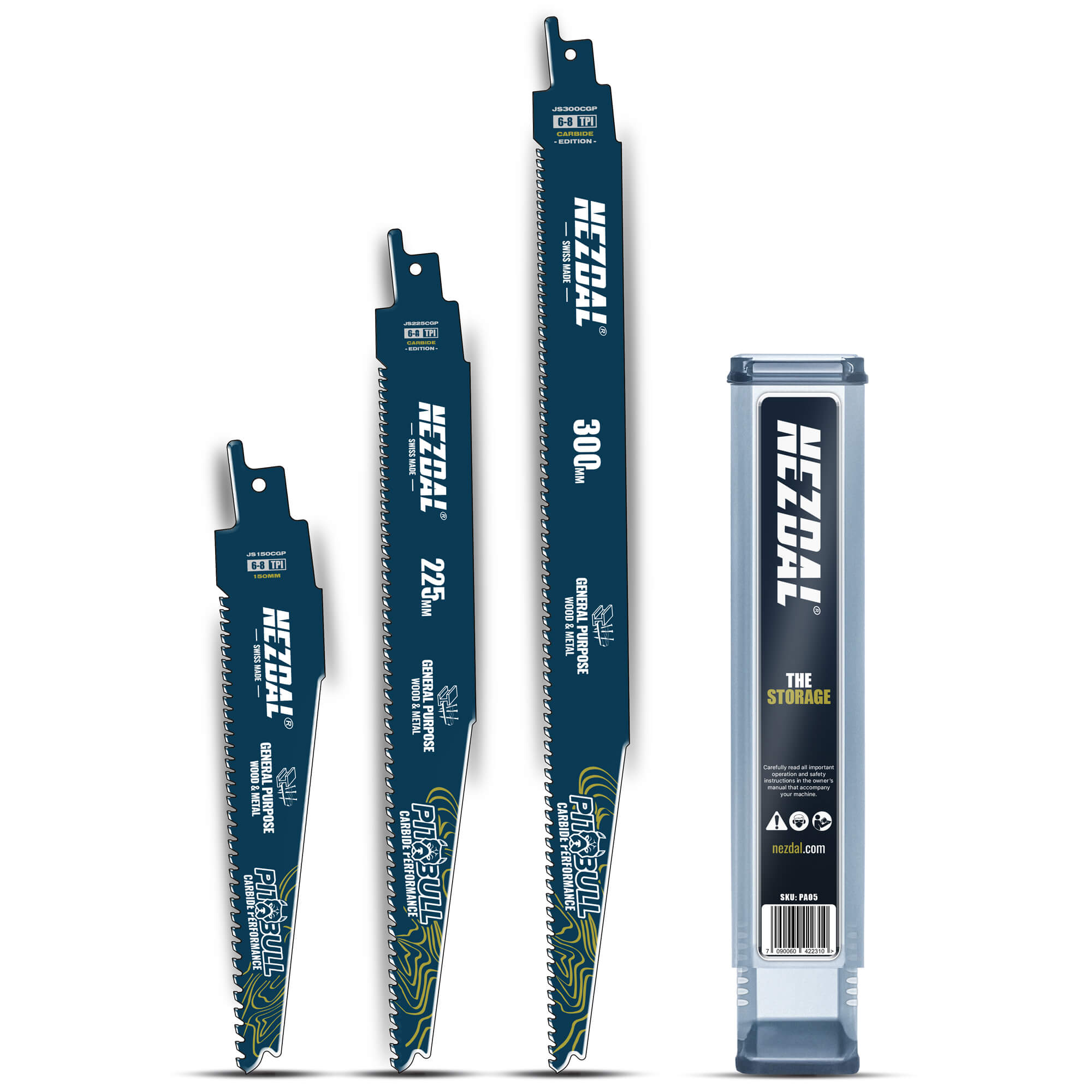 General Purpose | Multi-Material | 50X Life | Carbide Performance | 3 pcs | Incl. storage box