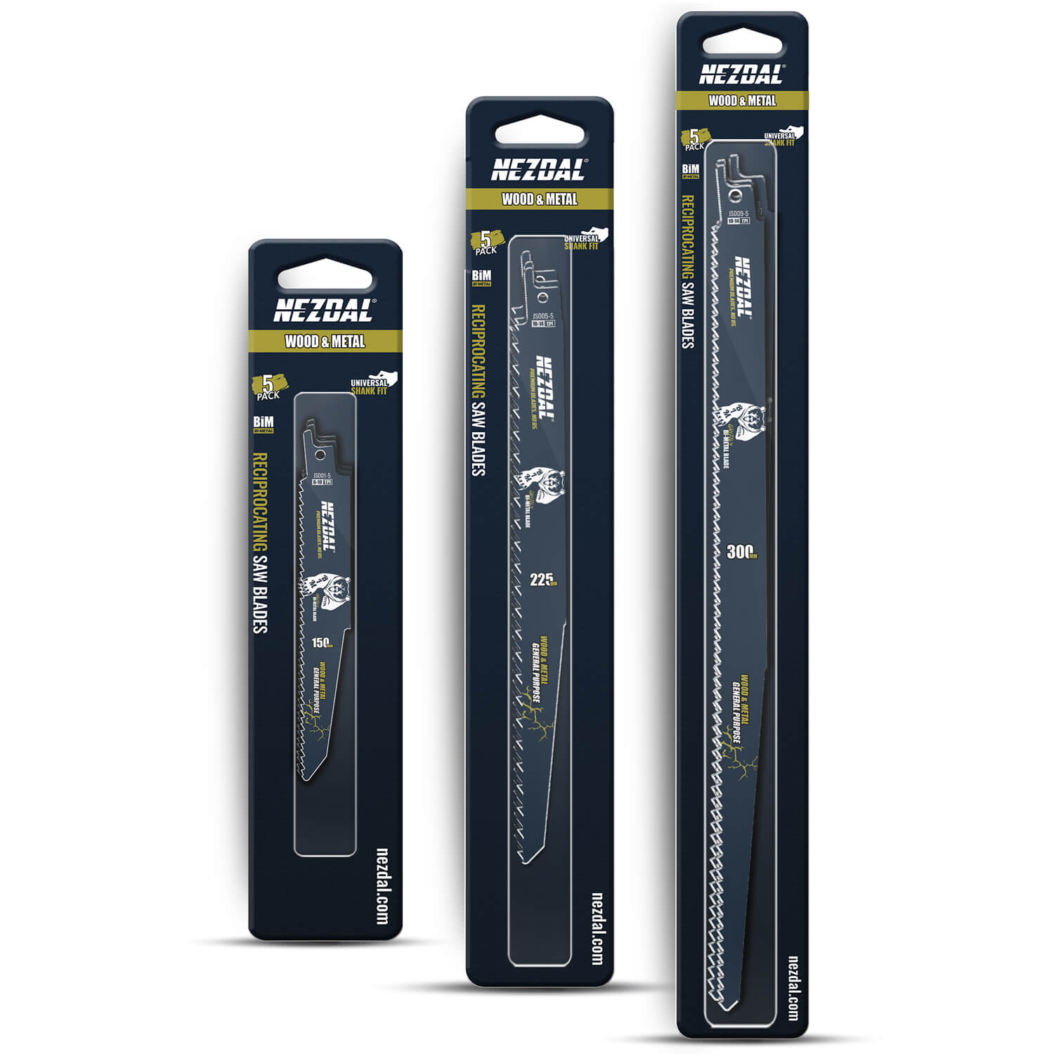 Multi-Material Pack | Wide Range Of Applications | Recip Blades | 15 pcs