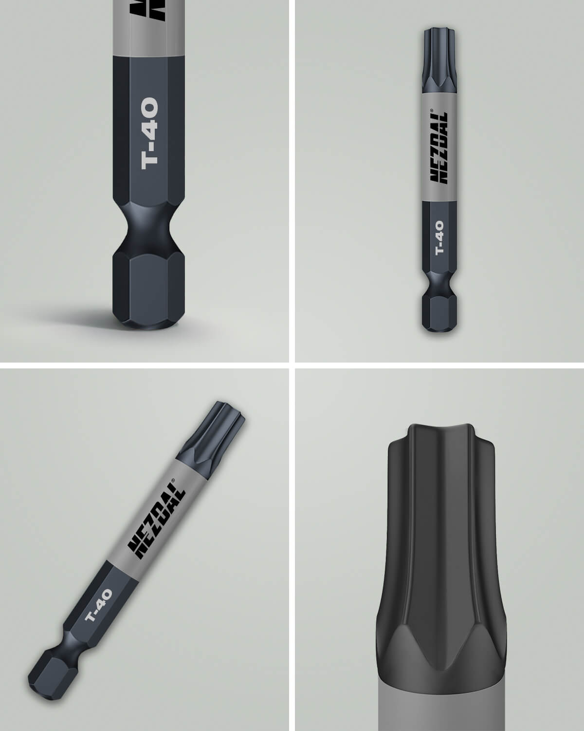 T40 | Bits | 60mm length | Color-coded | Perfect fit | For Impact & Drill Drivers | 2 pcs