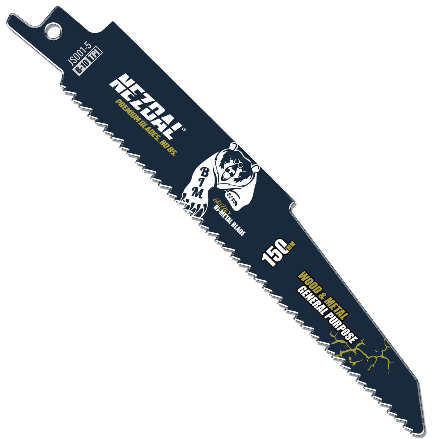 150mm | Multi-Material | Wood & Metal | Reciprocating Blades | 5 pcs