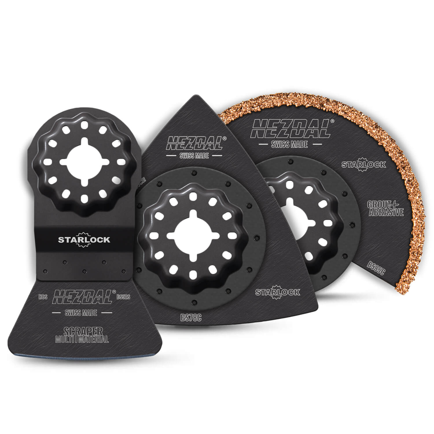 3-pack multitool blades for removal of grout, mortar, residues, glue, tiles