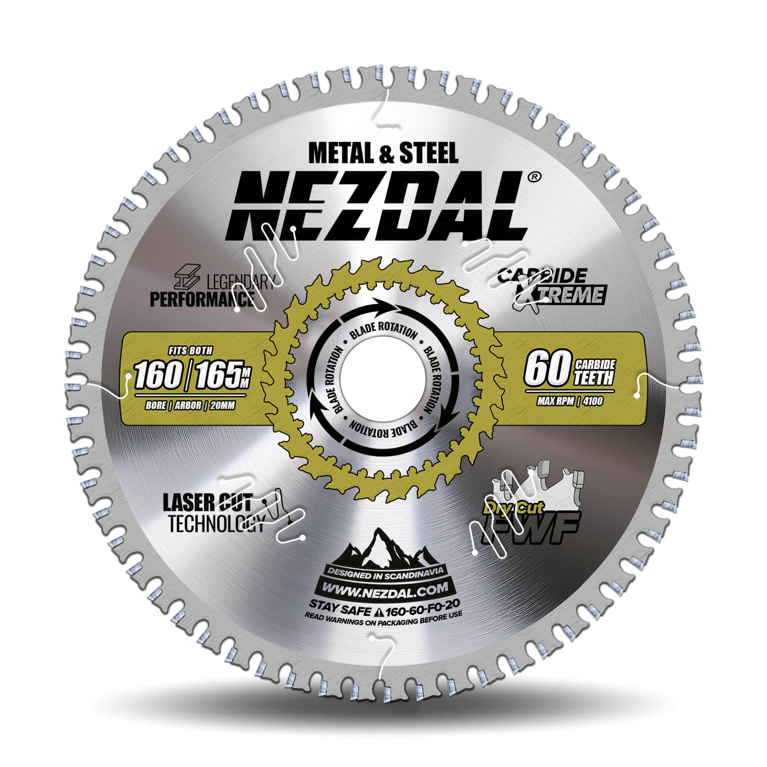 160/165mm | 60T | Metal & Steel | Fine Finish