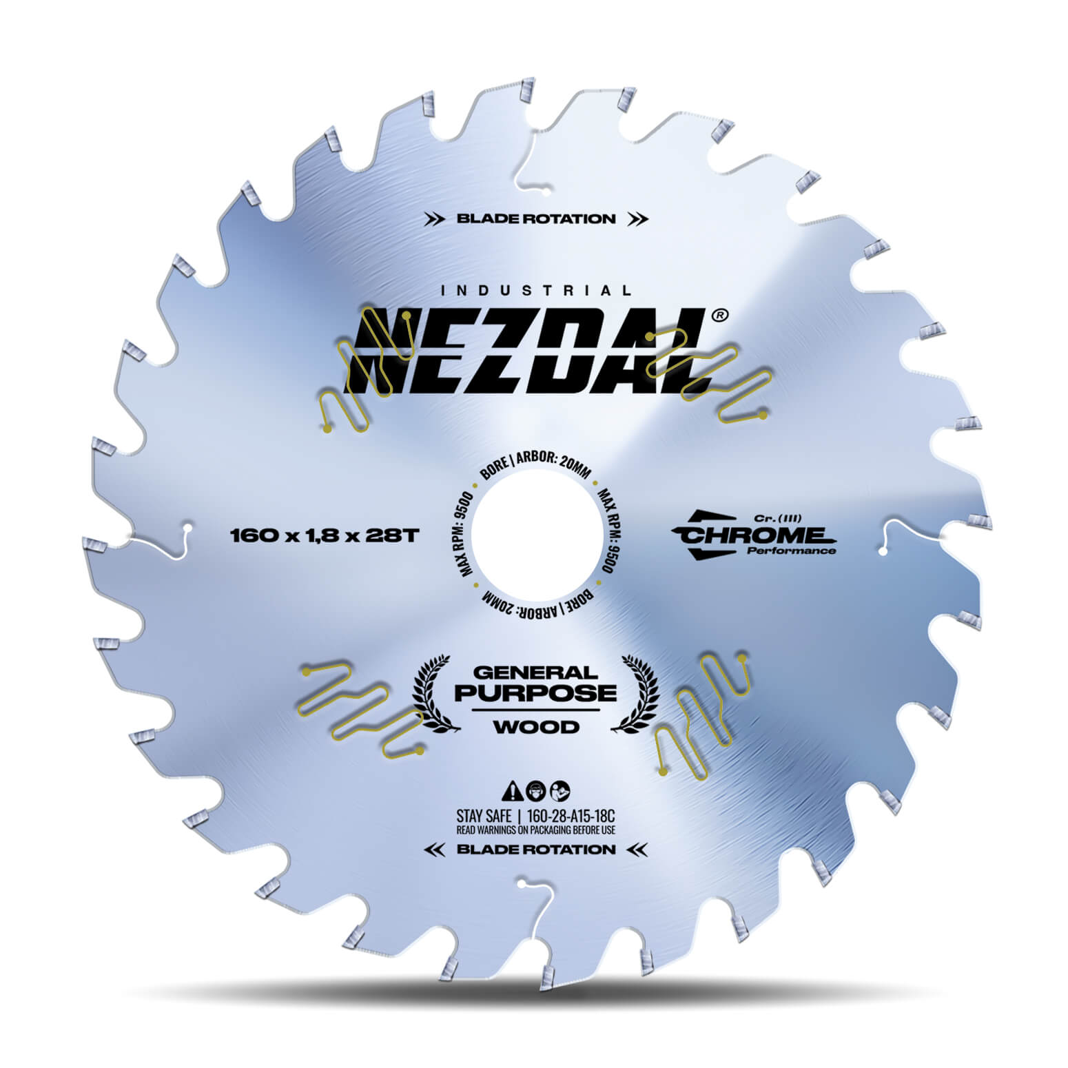 160mm | 28T | General Purpose | Wood | Industrial Quality | 1,8mm Kerf