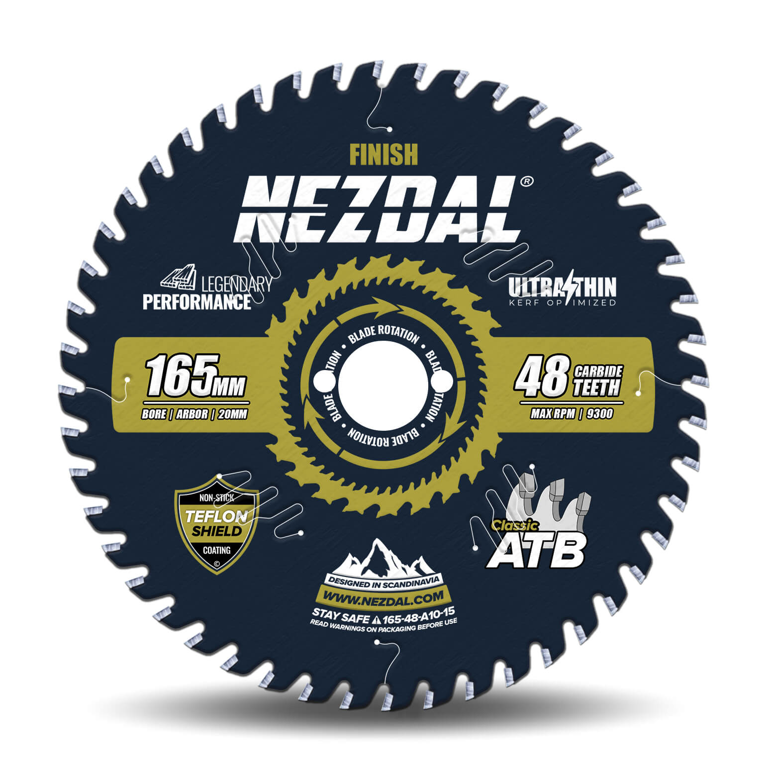 165mm | 48T | Fine Finish | Wood | Ultra Thin 1,5mm Kerf