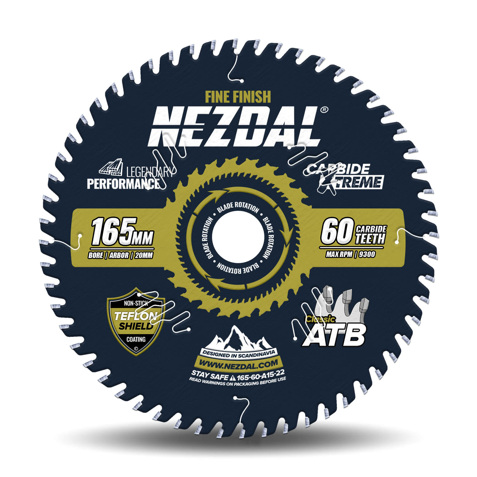 165mm | 60T | Fine Finish | Wood | 2,2mm Kerf