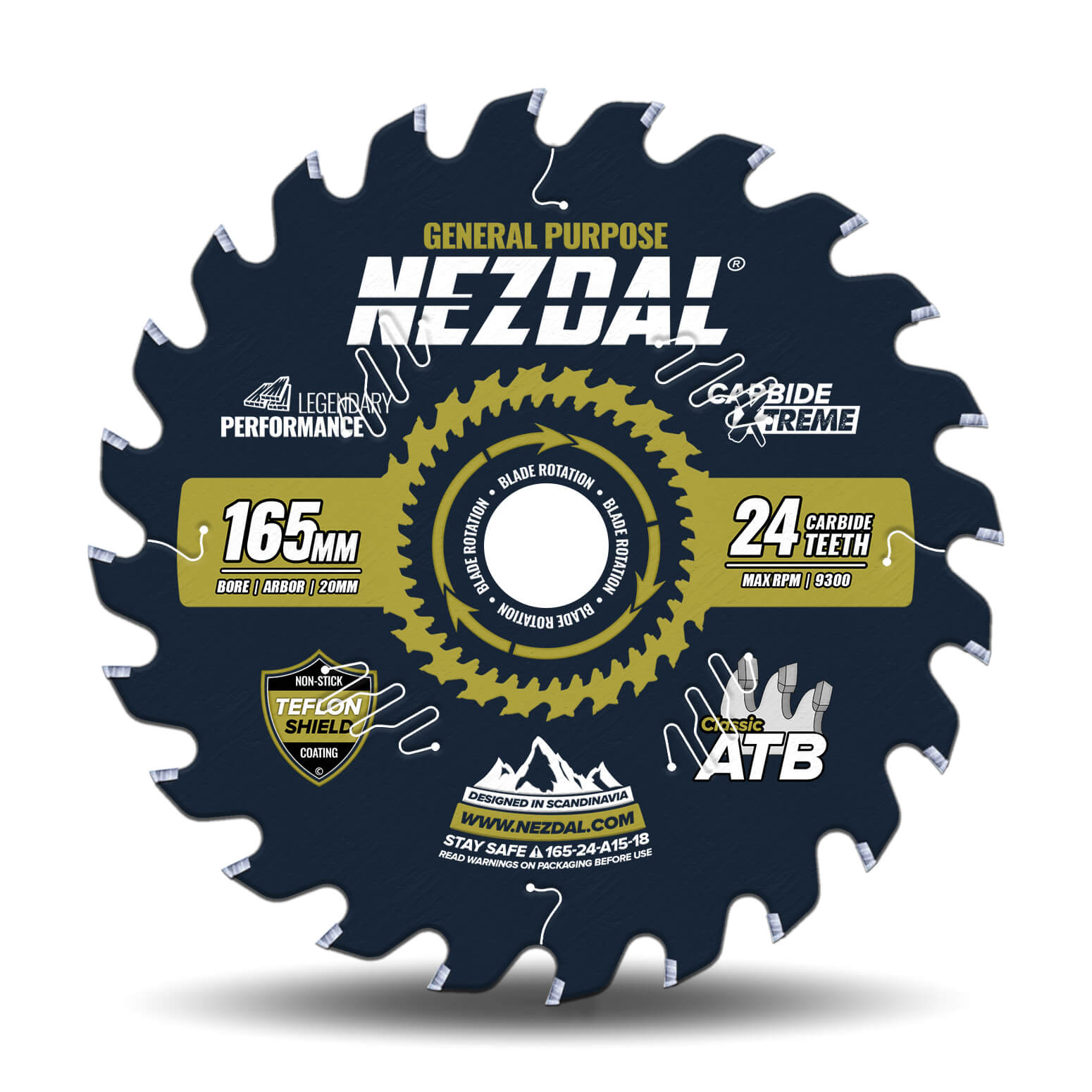 165mm | 24T | General Purpose | Wood | 1,8mm Kerf | Bestseller