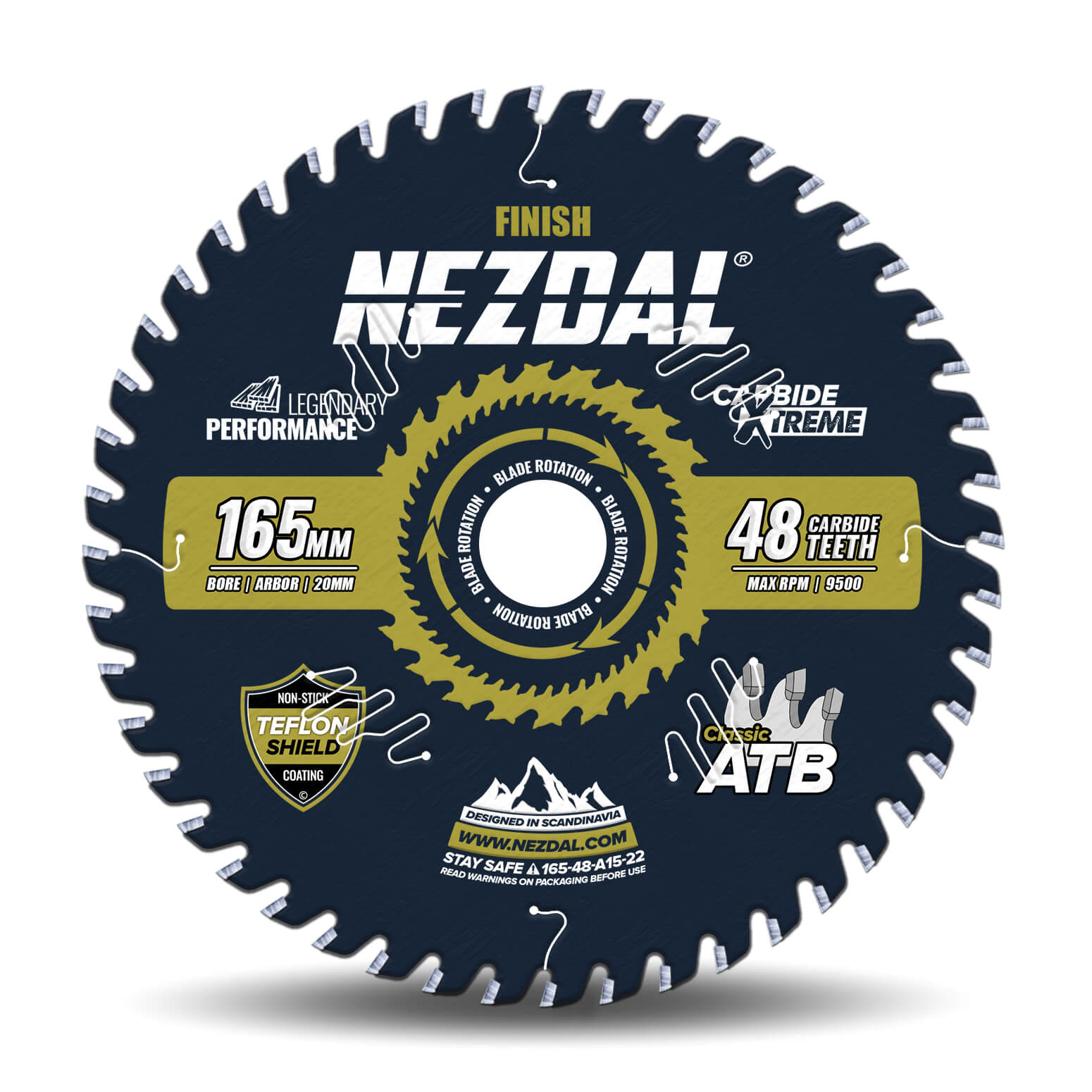 165mm | 48T | Fine Finish | Wood | 2,2mm Kerf