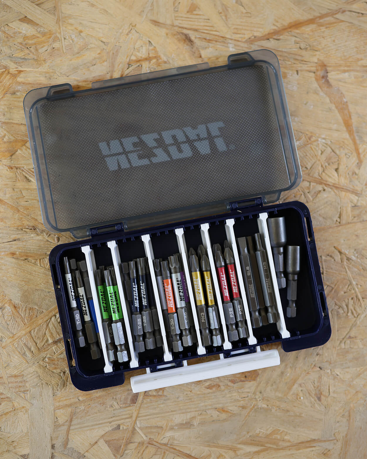 Storage box for bits | Adjustable dividers | Safe & dry storage