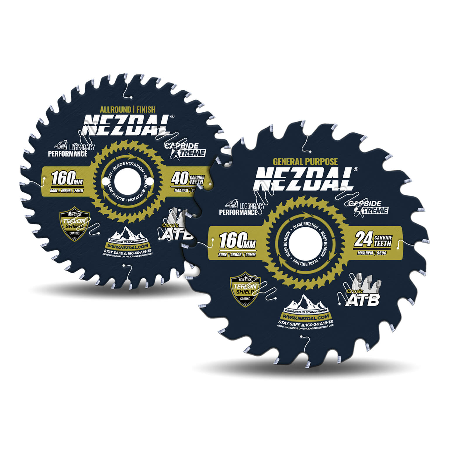 160mm Duo | 24, 40T | General Purpose, Finish | 1,8mm Kerf