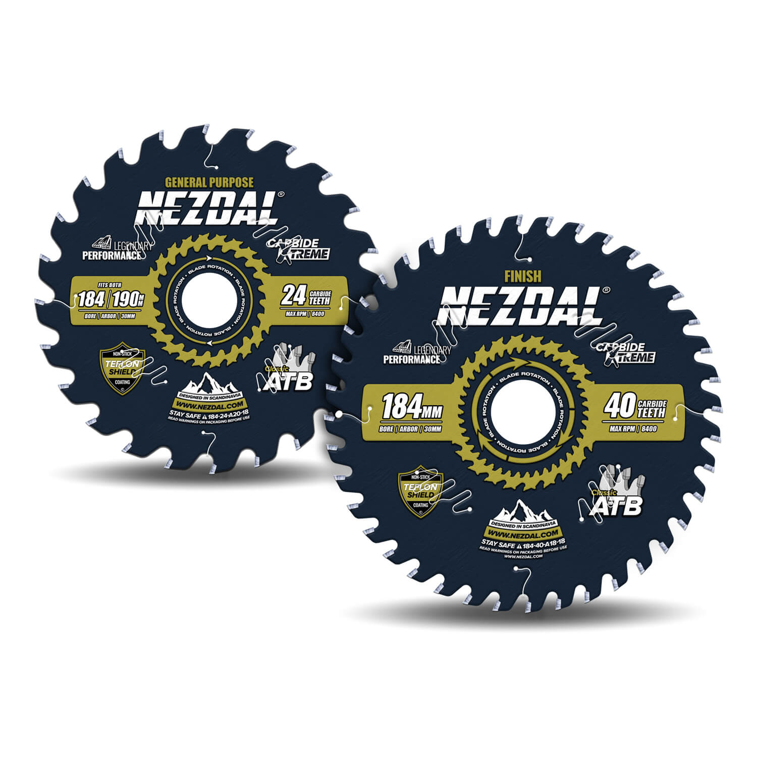 184mm Duo | 24, 40 | General Purpose, Finish | 30mm Arbor