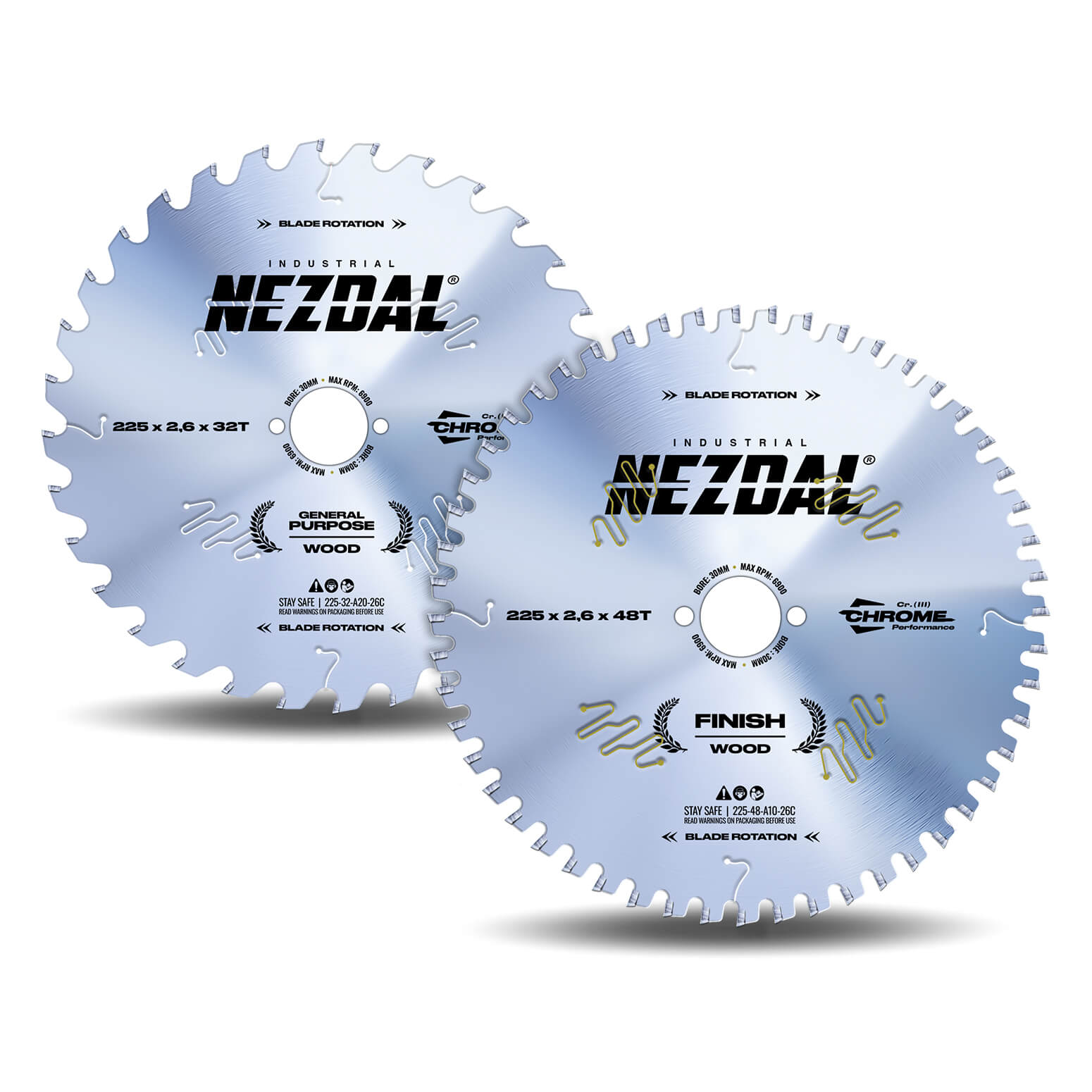 225mm Duo | 32, 48T | General Purpose, Finish | Industrial Quality | Ideal for Festool CS70