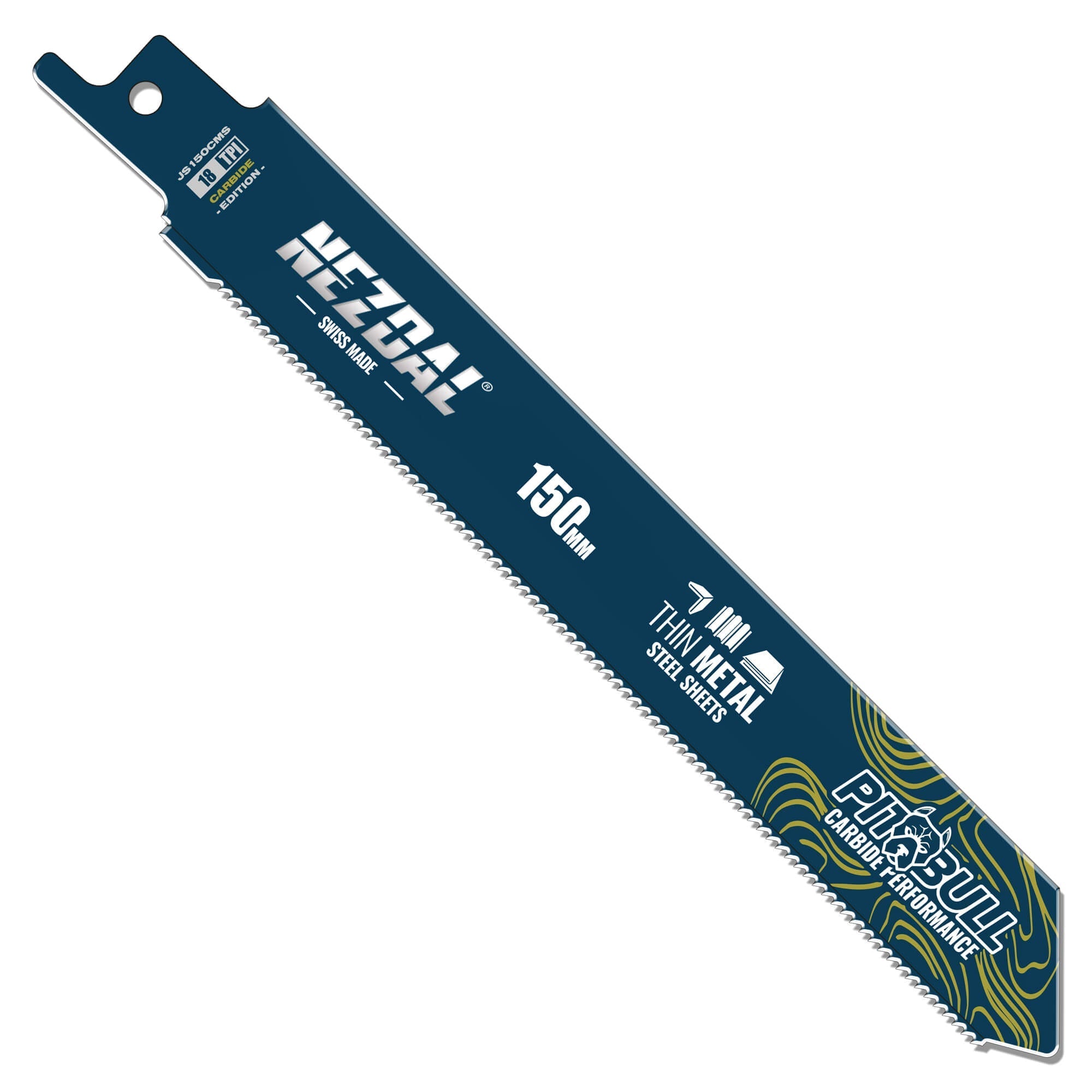 Thin Metal, Metal Sheets | Fine Finish | 150mm | 50X Life | Carbide Performance | Reciprocating Saw Blade