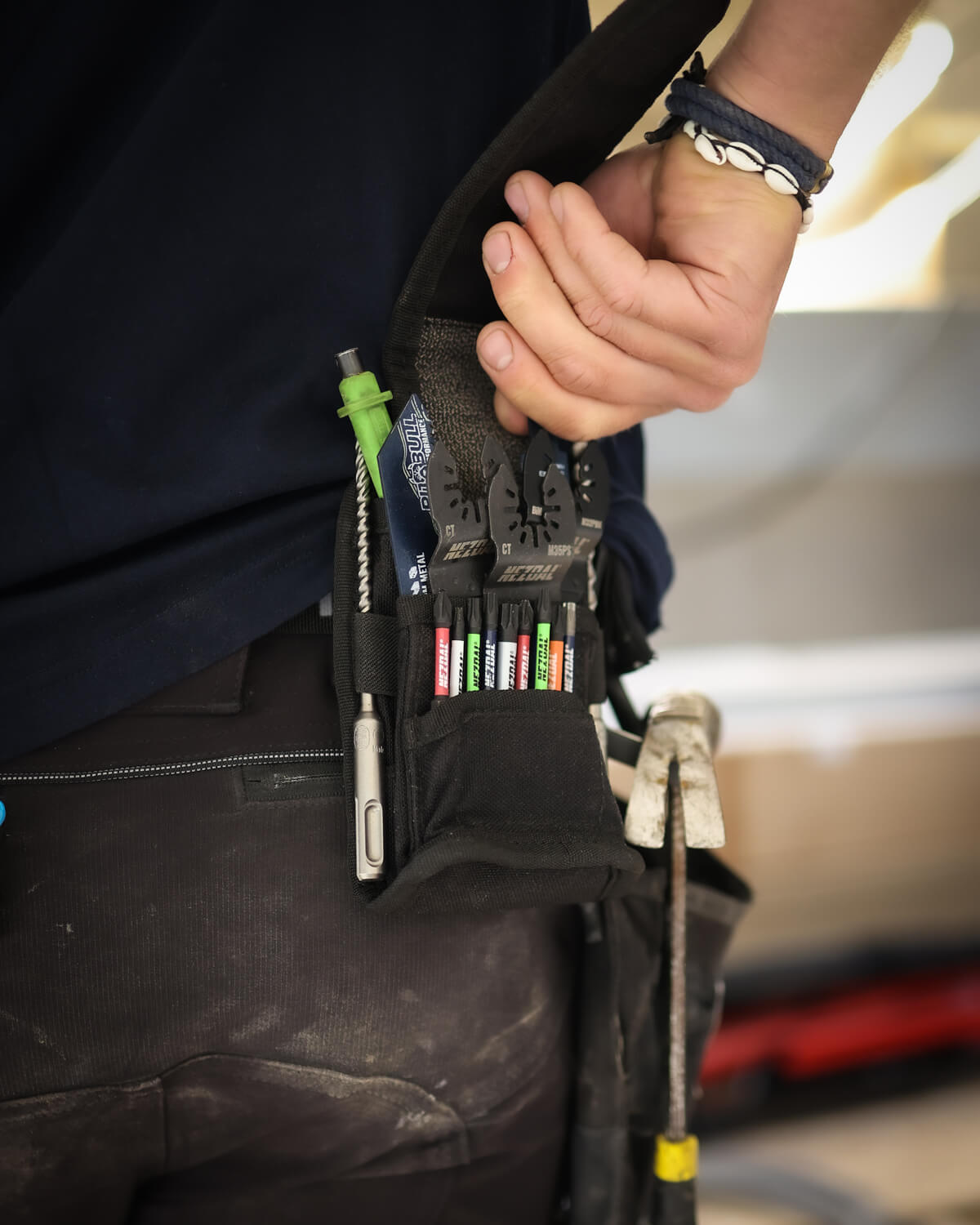 MultiGuard | Safe storage for drill bits, multi-tool blades, jig saw blades, and more | With belt clip
