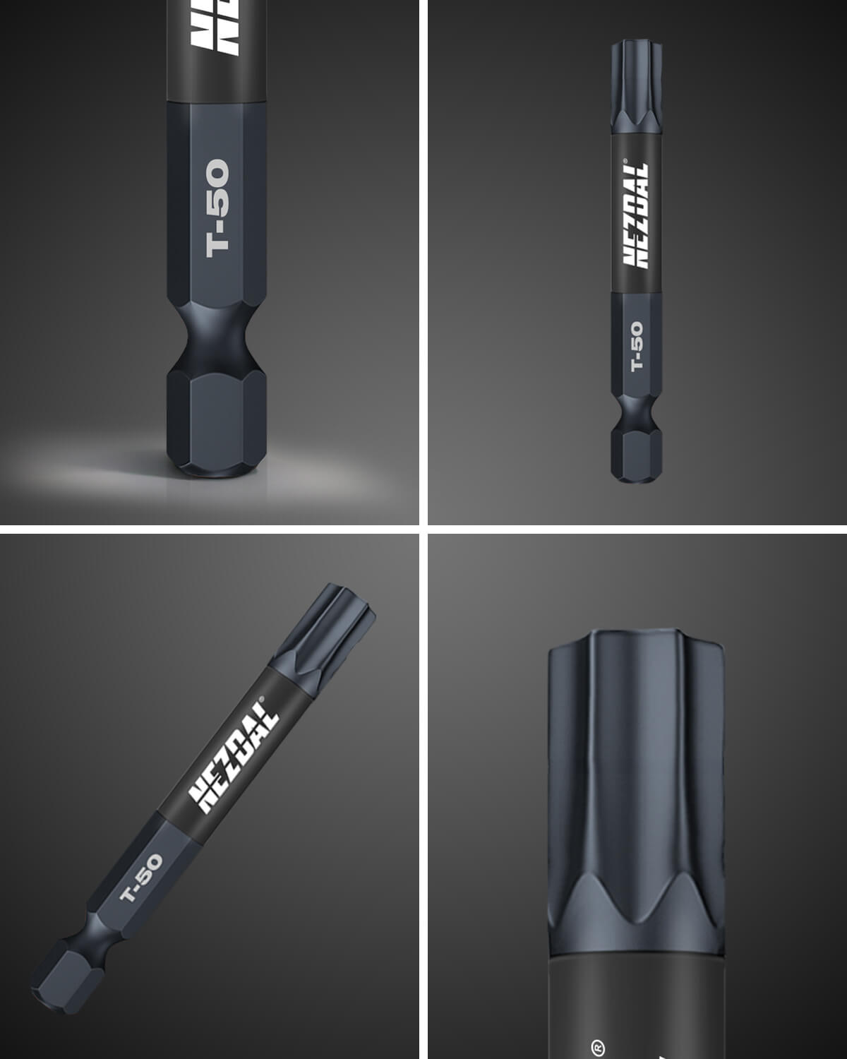 T50 | Bits | 60mm length | Color-coded | Perfect fit | For Impact & Drill Drivers | 2 pcs