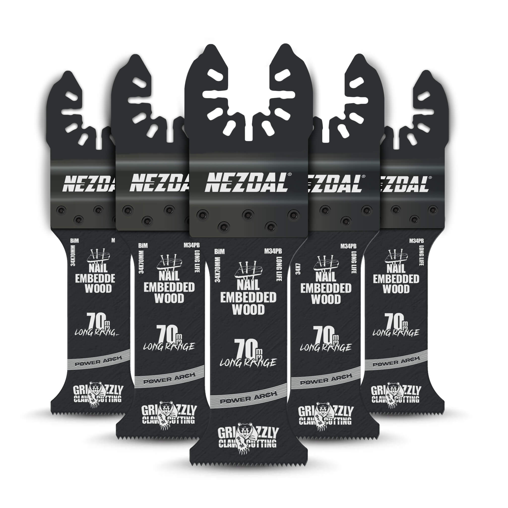 Power Arch | Wood & Nails | 34x70mm | Long Range | 70mm Cutting Depth | 5 pcs