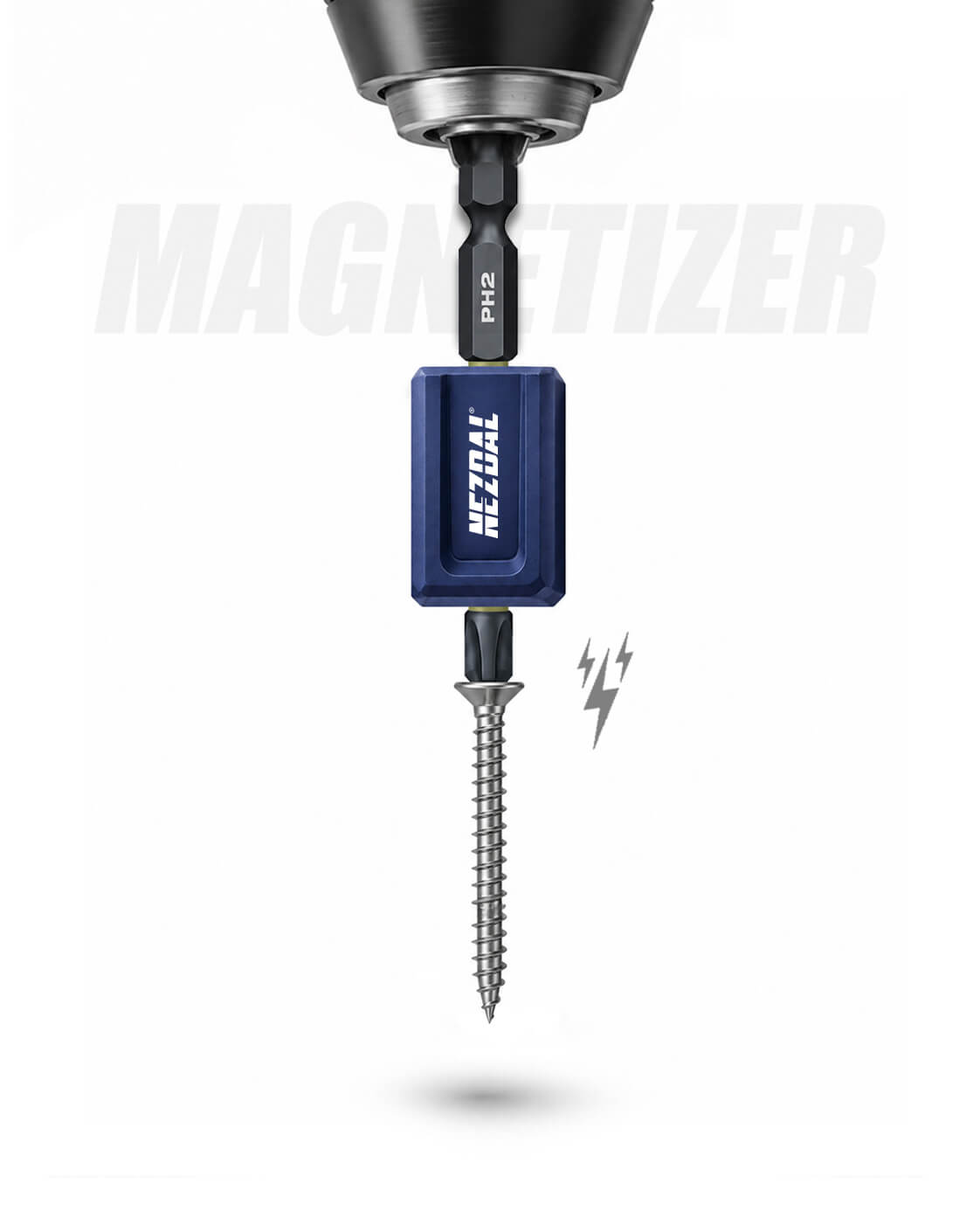 Magnetizer | Permanent Magnetic Grip | Holds Screws in Place | Re-magnetizes Bits | For Impact & Drill Drivers
