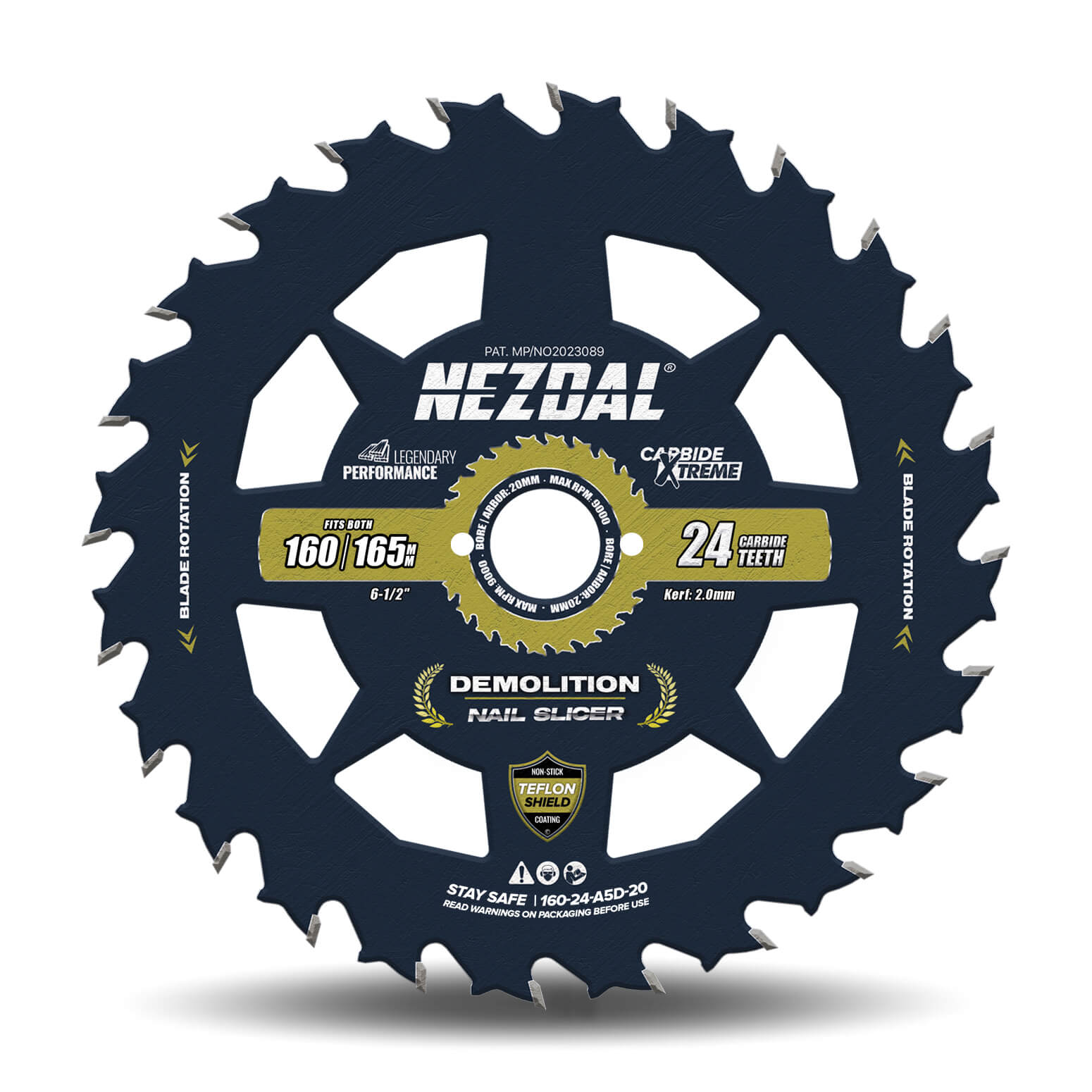 160mm | 24T | Wood & Nails | 15X Life | Nail-Slicer®