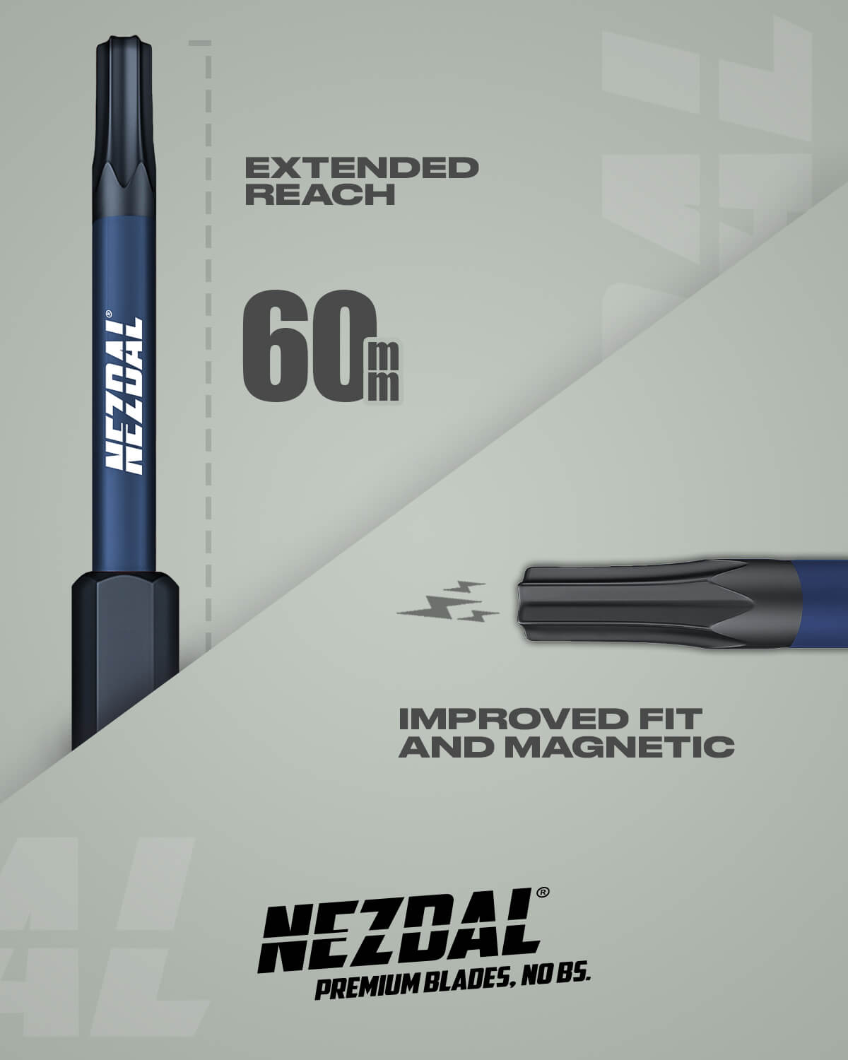 T40 | Bits | 60mm length | Color-coded | Perfect fit | For Impact & Drill Drivers | 2 pcs